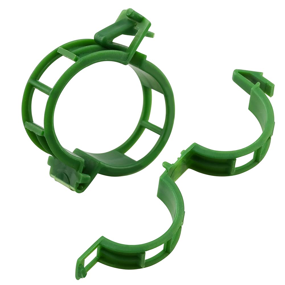 KINGLAKE Plant Support Garden Clips, 200 Pcs Tomato Vine Trellis Clips for Vegetables to Grow Upright and Make Plants Healthier - Green