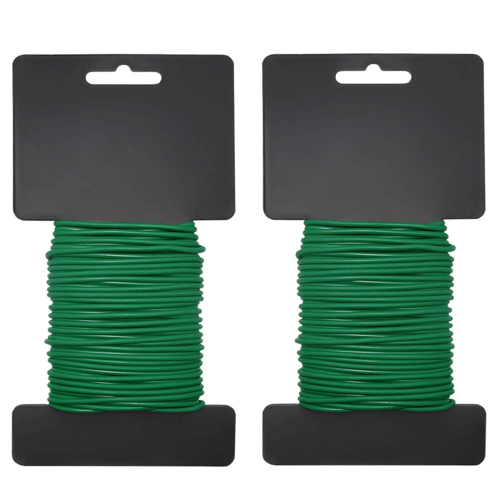 Shintop 3.5mm Garden Ties, Reusable Plant Twist Tie Black Heavy Duty Soft Plant Wire for Gardening, Home, Office (52.5 Feet)