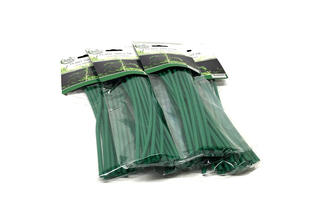 Set of 40 Plant Twist Tie - Flexible Green Rubber Coated Garden Training Wire (40)