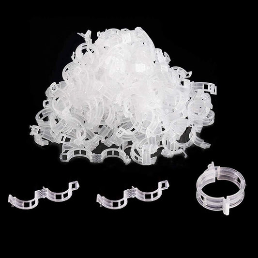 Spencer 200 Pcs Plant Support Clips - 100 Pcs Tomato Vine Clips (1.18” Inner Diameter) and 100 Pcs Plant Bender (1.57” in Length) for Garden Plants Fruits Vegetables