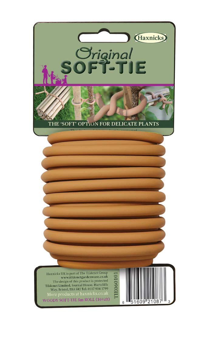 Tierra Garden Plant Tie - Original Soft Tie, Flexible Rubber Ties for Plants - 16.4 ft - Green Rubber
