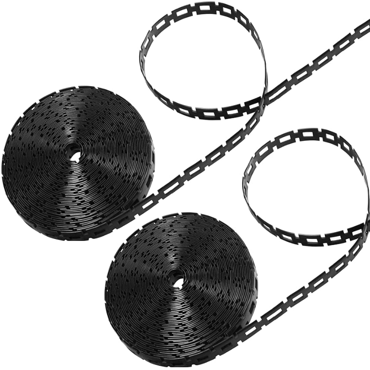 50 Ft Plastic Chain Lock Tree Tie, 1/2" Wide Adjustable Tree Support Straps