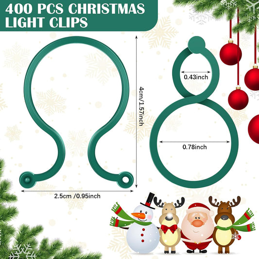 Willbond 400 Pcs Christmas Light Clips, Plastic Branch Light Clip