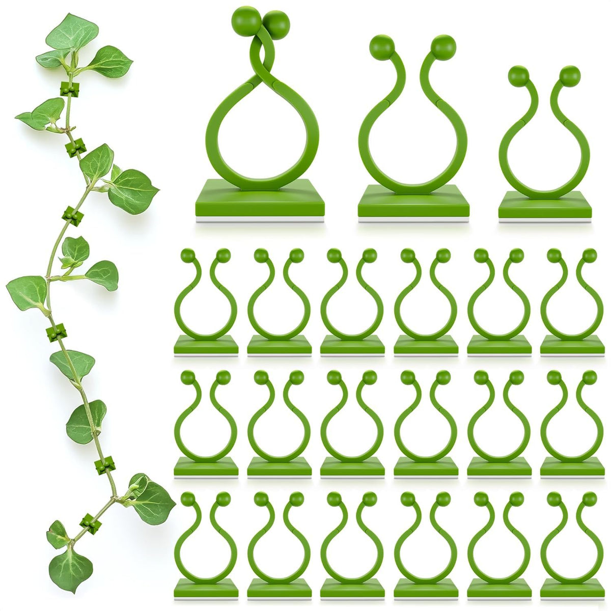 DIMROM 100Pcs Climbing Plant Wall Clips for Vines, Flexible Plastic (White)