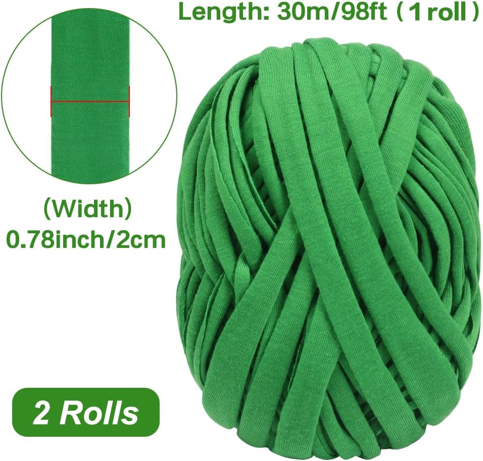 Shintop 2 Packs Garden Twine, Soft Green Plant Ties for Tomato (196ft)