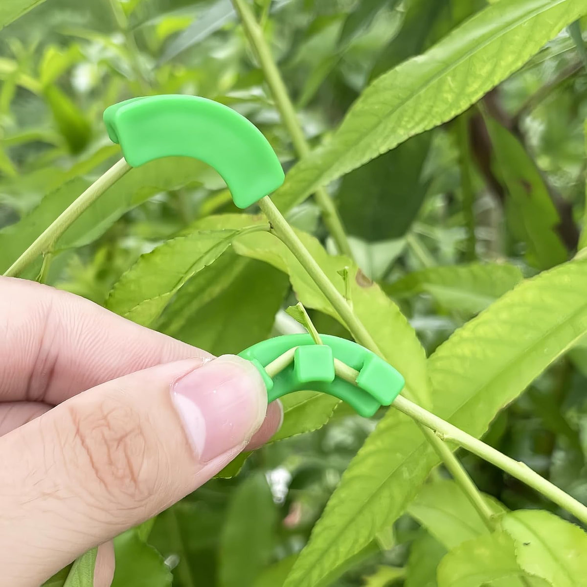 120-Pack Plant Training Clips for Low Stress Training - 90-Degree Angle Plastic Plant Stem Support Clips, Reusable Garden Clips for Tomatoes, Vines (Red & Green)