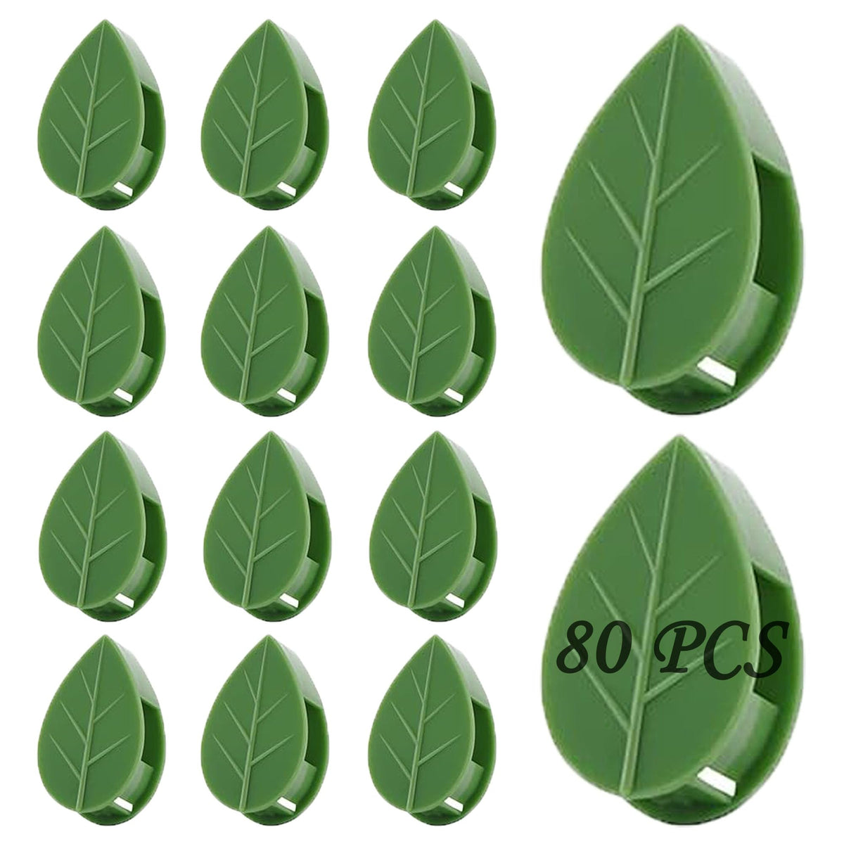 Plant Climbing Wall Fixture Clips, 80Pcs Self-Adhesive Wall Clips Fixer Hooks for Vines, Traction Support Holder, Invisible Leaf Clips for Wall Climbing Plants Indoor Outdoor Decor