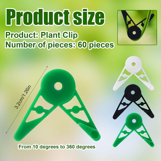 360° Adjustable Plant Training Clips, LST Plant Clips for Low Stress Training Garden Stem Support Trainer Clip for Stem Bending Gardening Accessories