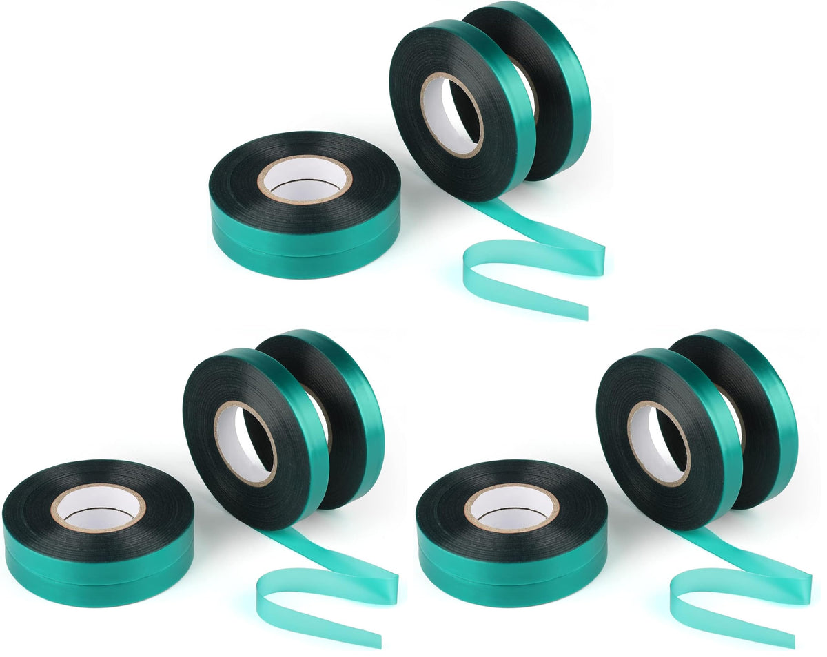 KINGLAKE GARDEN Stretch Tie Tape Roll 4 Rolls Total 600 Feet 1/2" Green