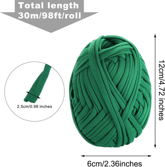 BBTO 98 Feet Stretchy Garden Twine Plant Tie Green Tape, 2 Rolls