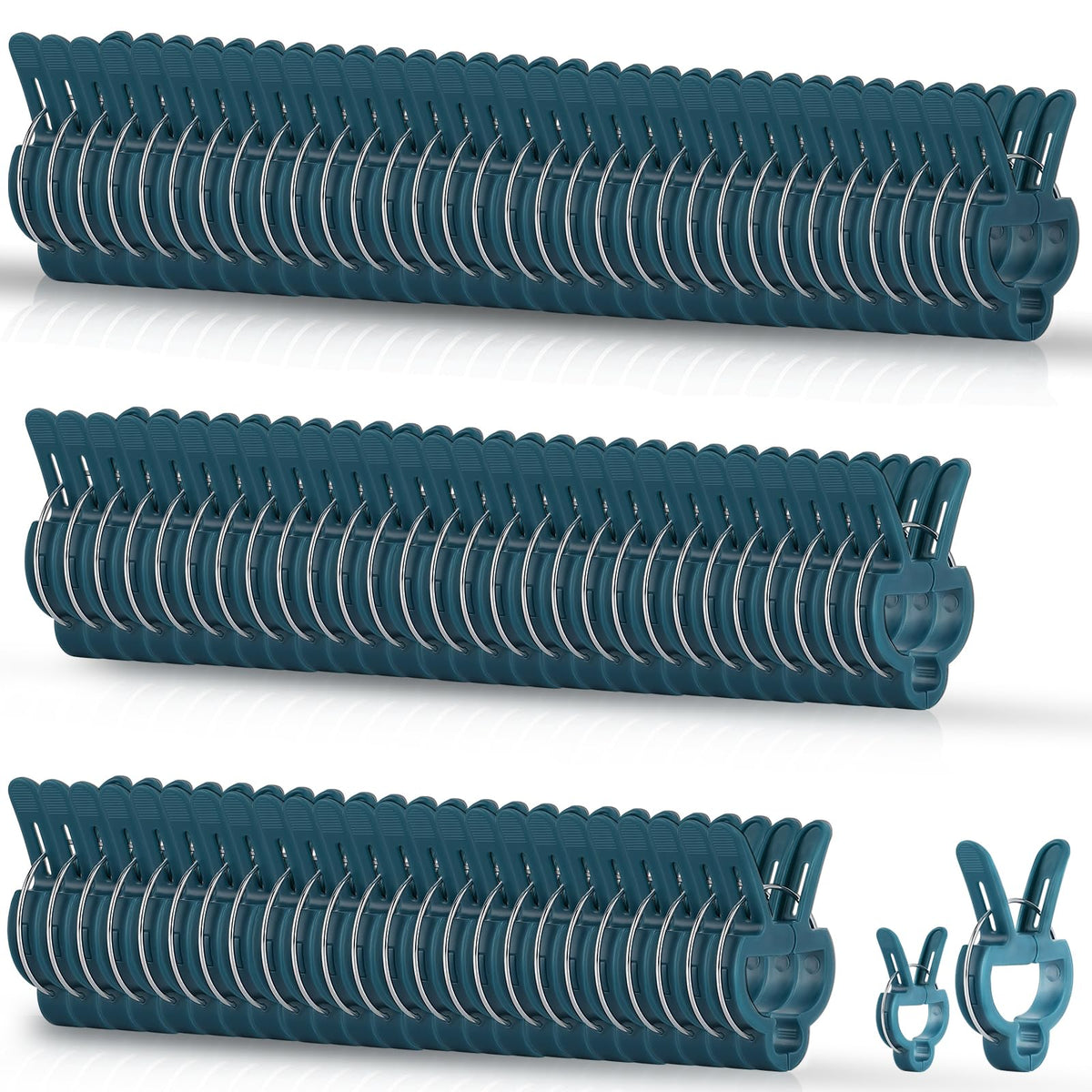 PERSZEN Plant Support Clips, 80 PCS Gentle Flower Plant Clamps for Supporting Vine Climbing Plants, Gardening Lever Loop Gripper Clips Help Stems Vines Grow Straight Upright, 2 Sizes in one Pack