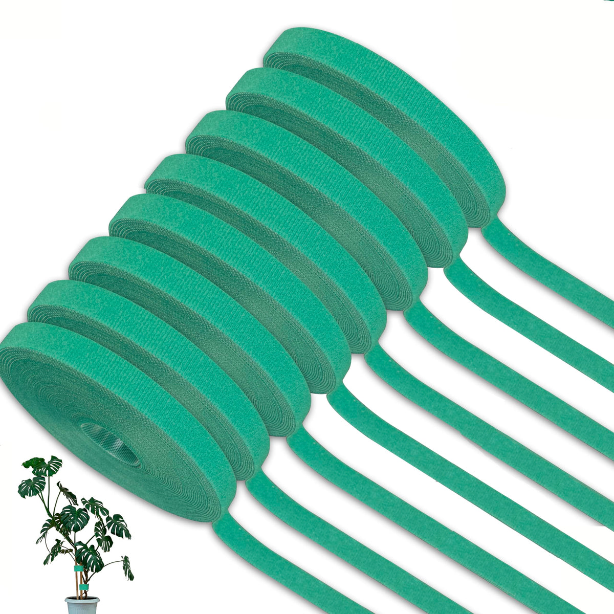 5 Rolls Garden Tie Green Tape - Twist Ties for Plants 1/2" 165ft Garden Plant Ties Soft and Tomato Plant Ties - Plant Twist Tie for Plant Gardening, Home, Office