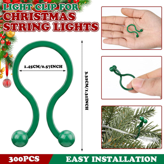 Novabright 300 Pack Twist Type Christmas Tree Branch Light Clip