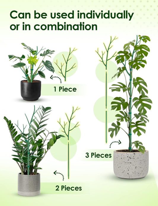 NiHome 39.5" Comprehensive Plant Support Stake Set of 6 - Durable