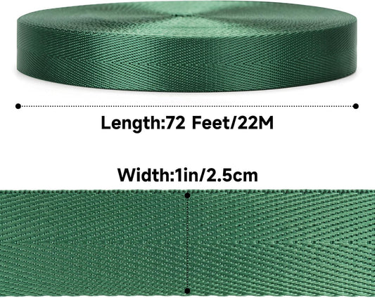 KINGLAKE Tree Straps for Staking,72 Feet x 1 inch Tree Support Straps,Plant Tree Ties for Support Tree Rope for Newly Planted Trees,Leaning Trees Wind Hurricane Protection Green