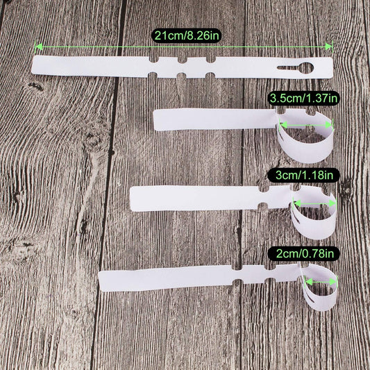 Acrux7 1000Pcs Plant Tags Plastic Tree Tags Wrap Around, White Waterproof Plant Labels Hanging Garden Labels, 8 Inch Tree Name Tags for Outdoor Garden Nursery Plants