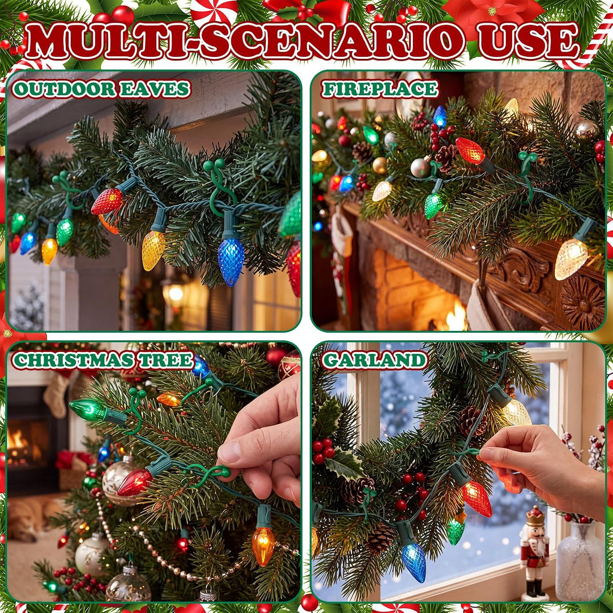 Novabright 300 Pack Twist Type Christmas Tree Branch Light Clip