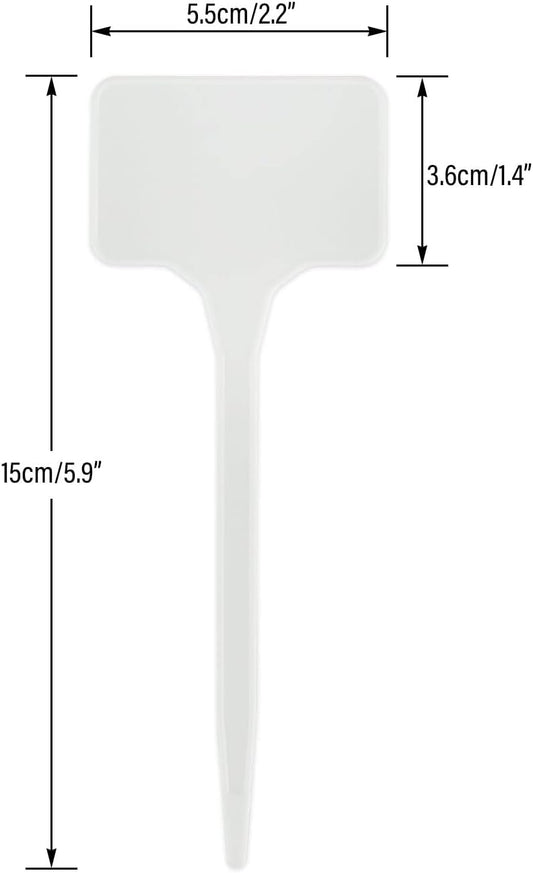 KINGLAKE GARDEN Large Plastic Plant Labels 6 Inch 50 Pack White Extra Large