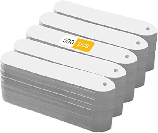 500 Pcs Plant Tags Waterproof 4 x 0.8 Inch, Plant Labels Garden Nursery Labels Plastic Pot Labels White,Box of 500