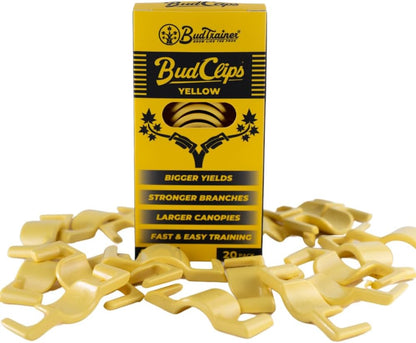 BudTrainer BudClips for Low Stress Plant Training, Yellow, 20-Pack