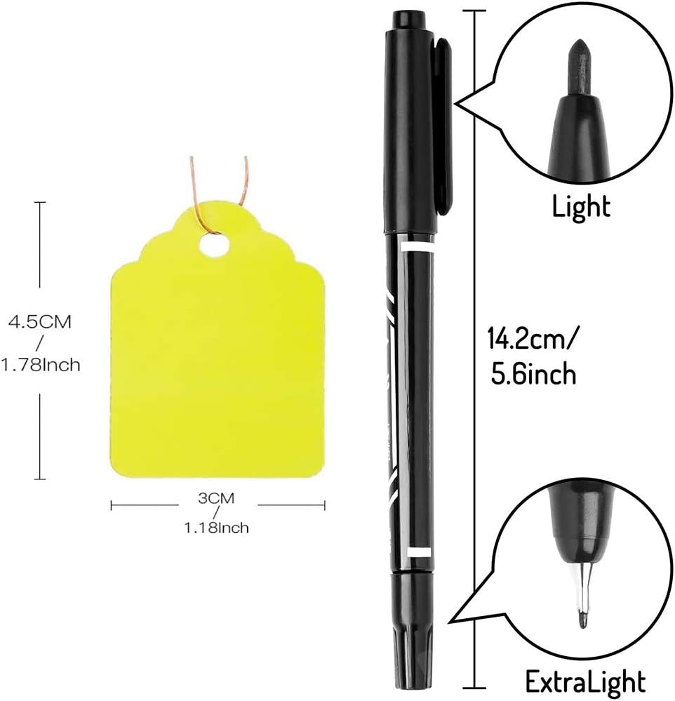 500pcs Waterproof Tags with String,Plastic Reusable Labels Hanging Marking Tags