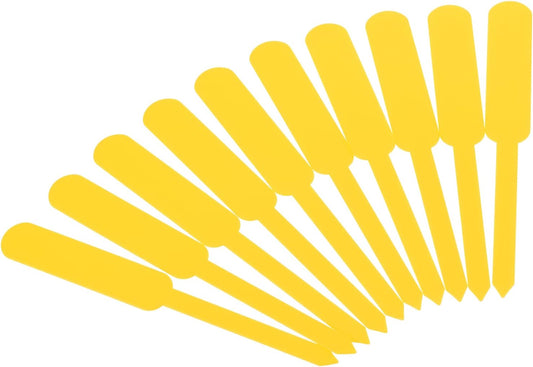 PATIKIL Plant Labels, 200Pcs PP Rectangle Marker Tags for Outdoor Indoor Garden, Yellow
