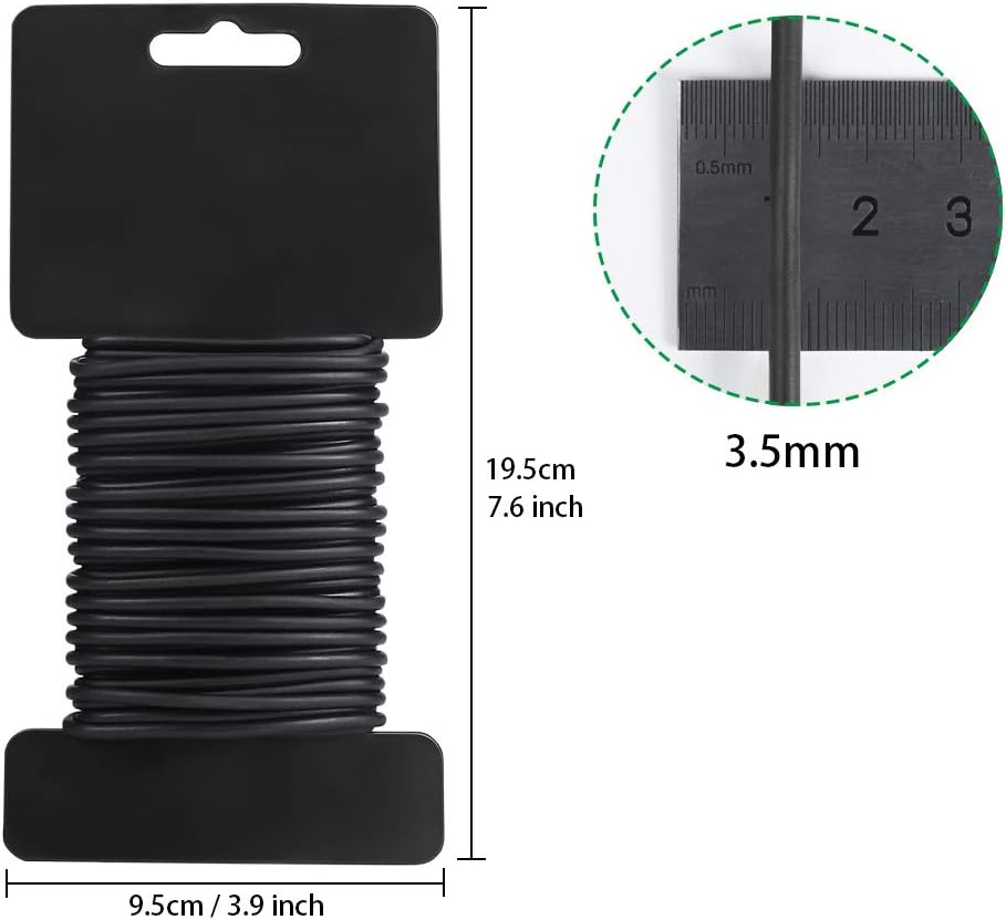 Tenn Well 2Pk 52ft 3.5mm Garden Wire Ties for Climbing Plants