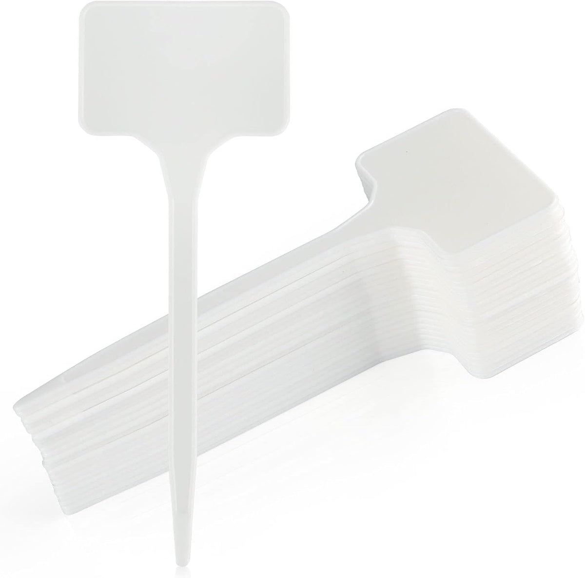 KINGLAKE GARDEN Large Plastic Plant Labels 6 Inch 50 Pack White Extra Large