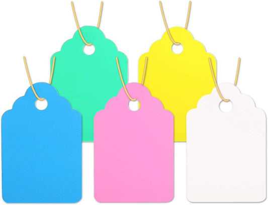 500pcs Waterproof Tags with String (5 Colors/4.53cm)
