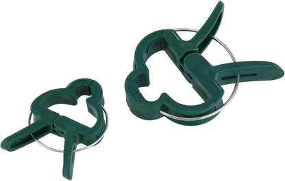 HOZEON 160 PCS Garden Plant Gripper Clips, Green Plant Support Clips for Gardening, Plastic Tomato Plant Lever Loop Clips, Tomato Vine Clips for Climbing Plants Stems, Stalks, 2 Sizes