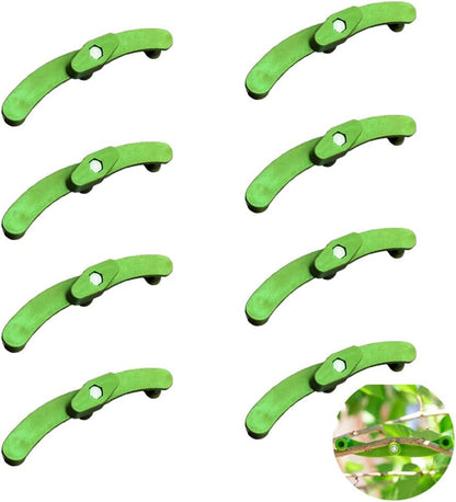 8PCS Twig Bending Clips, Adjustable Plant Branch Benders, Reusable Garden Branch Training Tools, Fruit Tree Direction Growth Accessories, Bonsai Angle Control Helper, Green