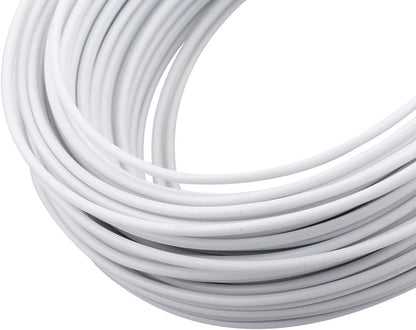 KINGLAKE 66 Feet White Sturdy Plastic Coated Garden Wire 2mm Plant Twist Tie