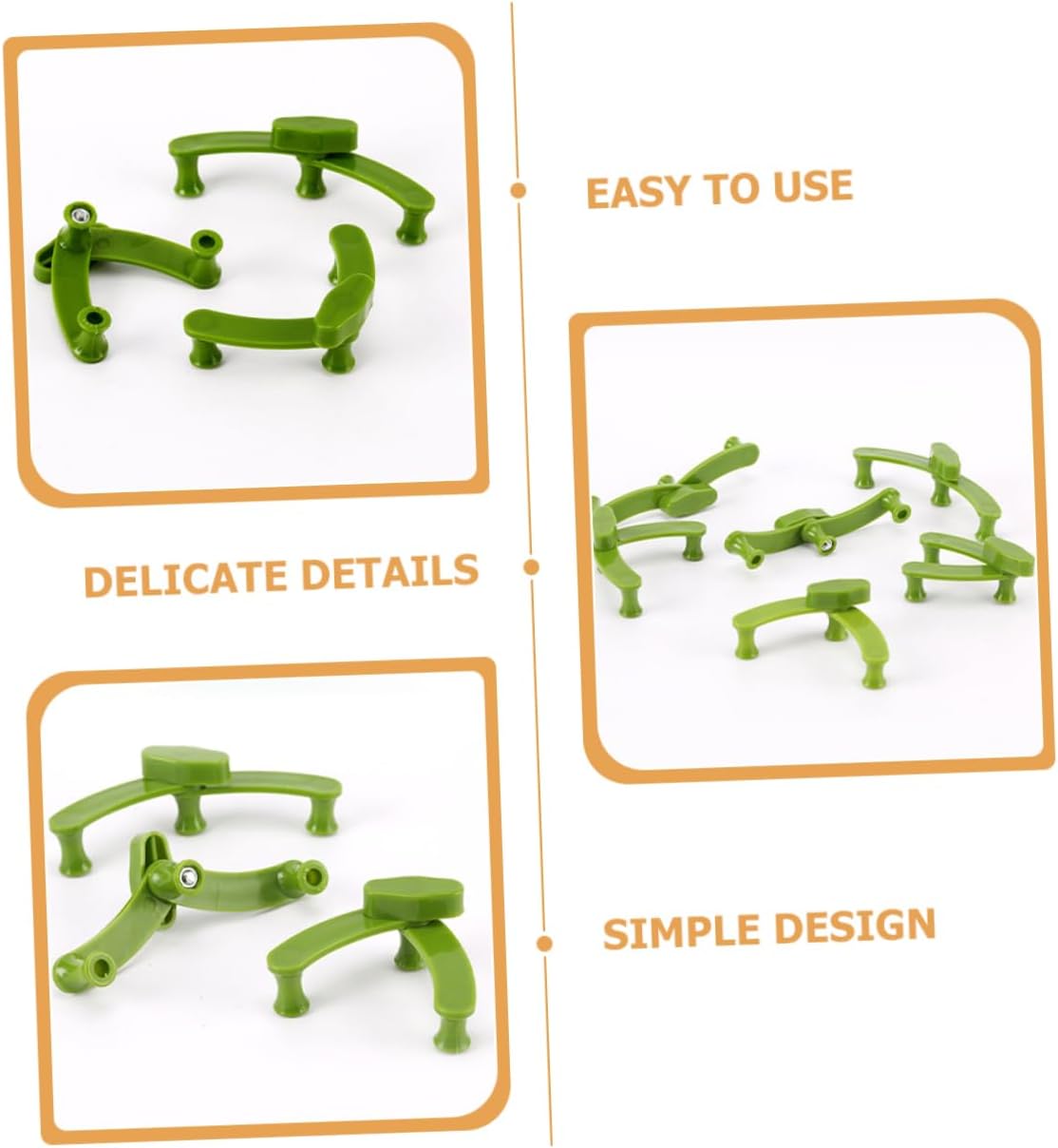 20Pcs Plant Branches Clips for Fruit Trees, Green Plastic Shape Control