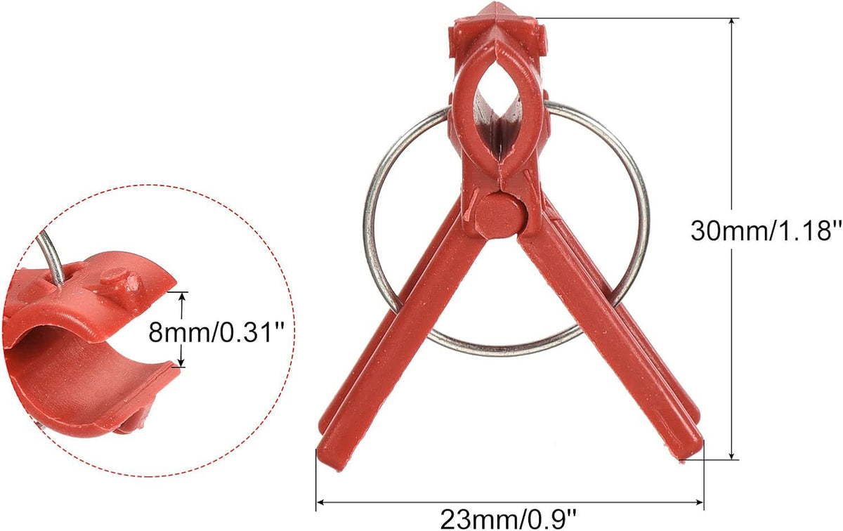 MECCANIXITY Plant Grafting Clips Plastic Curved Mouth Garden Clamps Fixing Connects Gardening Tool for Vegetable Vine Pack of 100