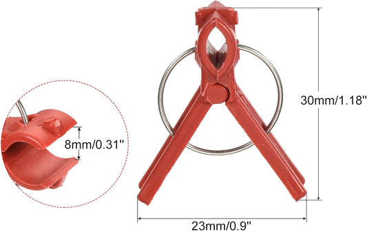 MECCANIXITY Plant Grafting Clips Plastic Curved Mouth Garden Clamps Fixing Connects Gardening Tool for Vegetable Vine Pack of 100