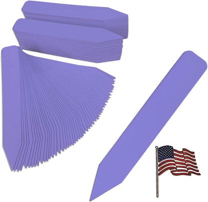 4" x 5/8" Lavender Premium Pot Stakes - 500 Pcs - Plastic Plant Tags and Labels - Nursery Garden Tree Labels Waterproof Writeable | Made in The USA |