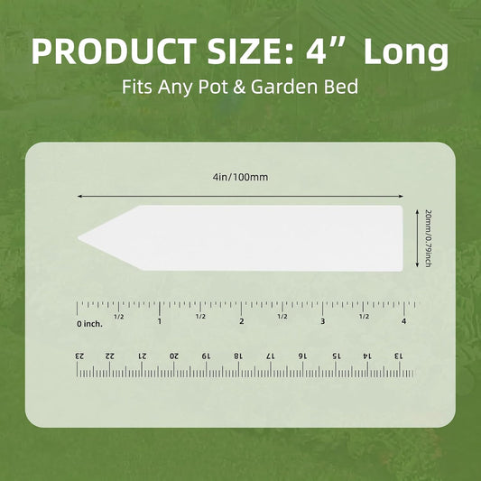 YaeCCC 4 Inches Plant Labels Plastic Plant Tags Nursery Garden Labels Pot Marker Garden Stake Tags for Fruit Trees, Flowers, Shrubs, etc (1000)