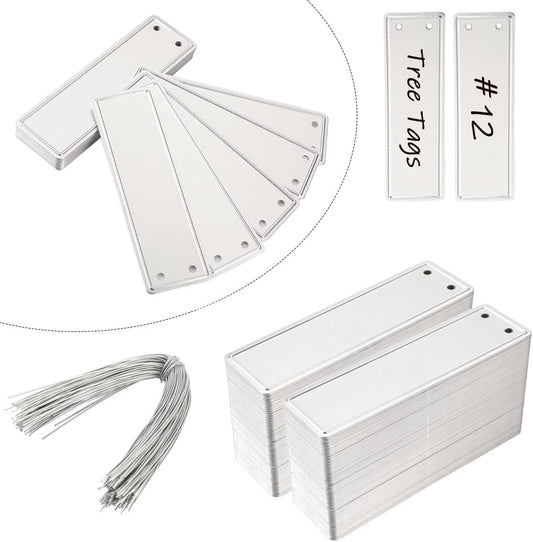 Aluminum Plant Labels - 200PCS Metal Tags with Wires for Plant Markers, Tree Tags, Outdoor Identification and Greenhouse