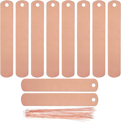 BESTonZON 30 Hanging Metal Garden Labels with 30 Copper Wires, 12 × 2 cm Markers for Pots, Trees and Nursery Plants