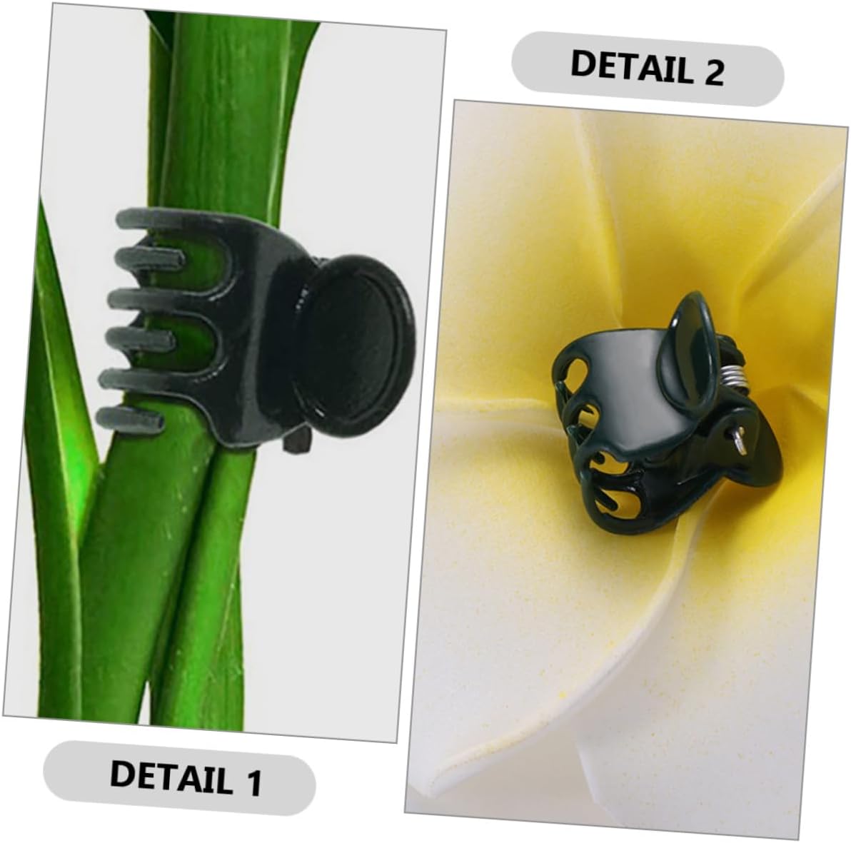 Happyyami 60pcs Plant Stem Clips Plastic Grafting Clips for Bean Support