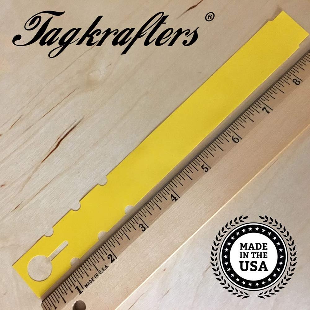 9" x 1" Yellow - 250 Pcs - Plastic Plant Tags and Labels - Wrap Around Thermal Plastic - Nursery Garden Tree Labels | Made in The USA |