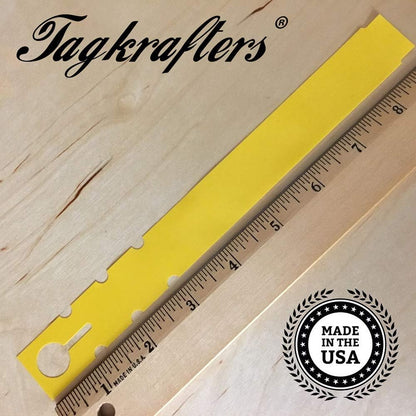 9" x 1" Yellow - 250 Pcs - Plastic Plant Tags and Labels - Wrap Around Thermal Plastic - Nursery Garden Tree Labels | Made in The USA |