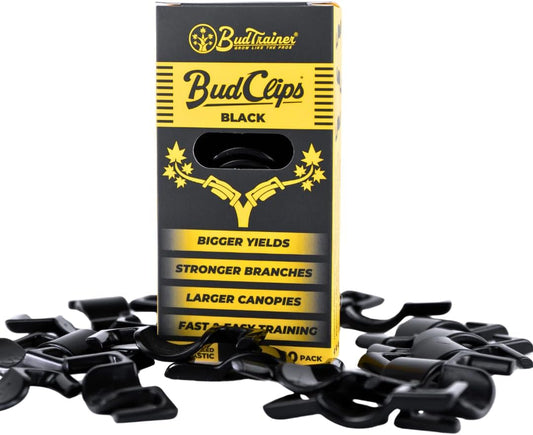 BudTrainer BudClips For Low Stress Plant Training , Black, 20-Pack