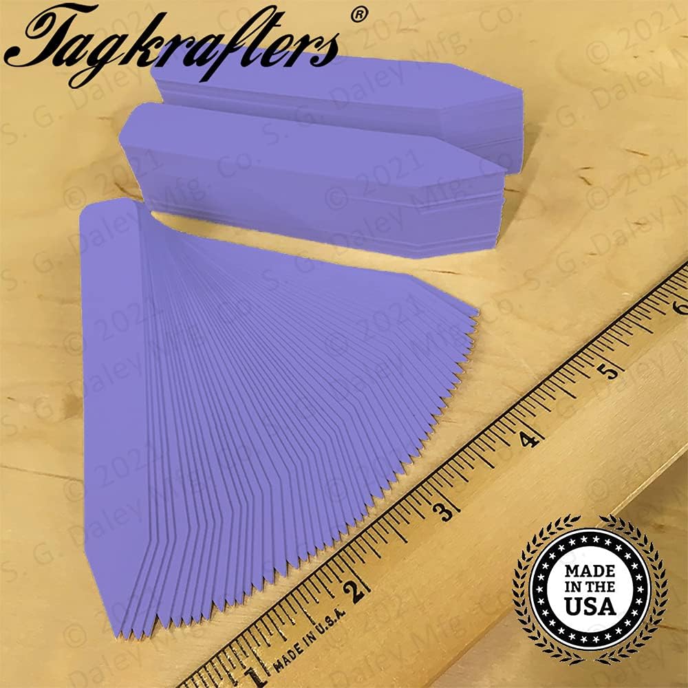 4" x 5/8" Lavender Premium Pot Stakes - 500 Pcs - Plastic Plant Tags and Labels - Nursery Garden Tree Labels Waterproof Writeable | Made in The USA |