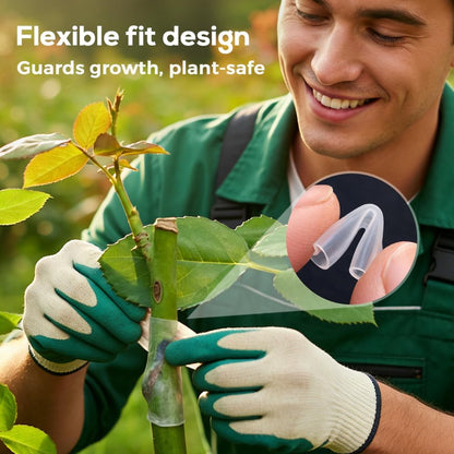 50pcs Silicone Grafting Sleeves for Fruit Trees, Flexible, Durable & Promotes Fruit Tree Healing, 3-7.5mm Tree Trunk Protective Wrapping Sleeve, Grafting Sleeves Tubes for Plant Branches (50)