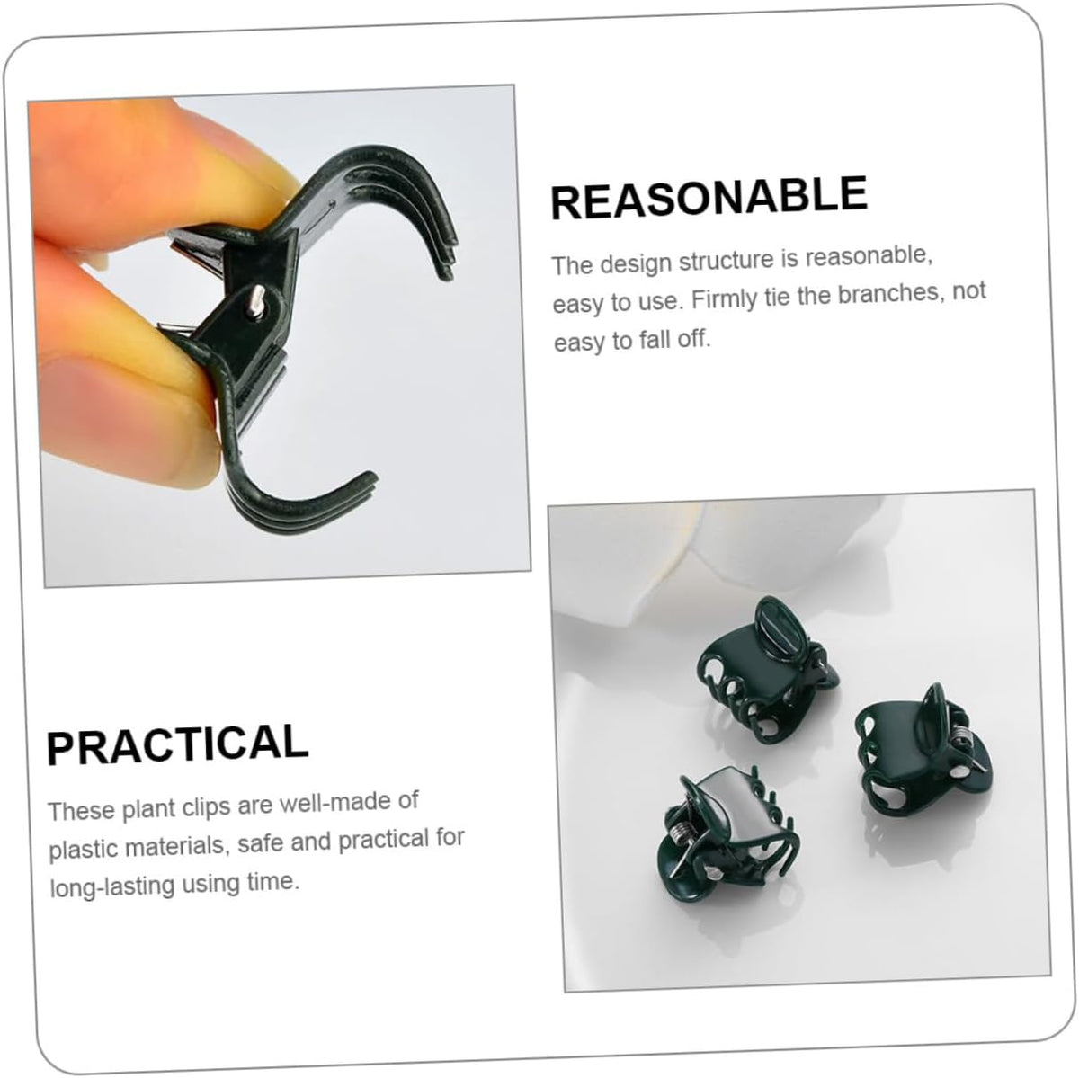 Plant Support Clips 40pcs Plastic for Vine Vegetables Beans