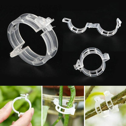 Spencer 200 Pcs Plant Support Clips - 100 Pcs Tomato Vine Clips (1.18” Inner Diameter) and 100 Pcs Plant Bender (1.57” in Length) for Garden Plants Fruits Vegetables