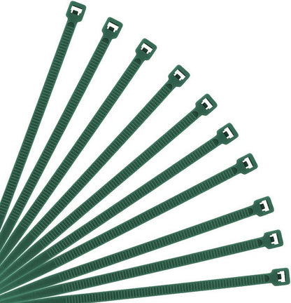 XINGO 1000 PCS Garden Green Zip Ties 8 Inch, 60 LBS Tensile Strength, Self-Locking Nylon Plastic Nylon PA66 Wire Ties for Indoor and Outdoor Use