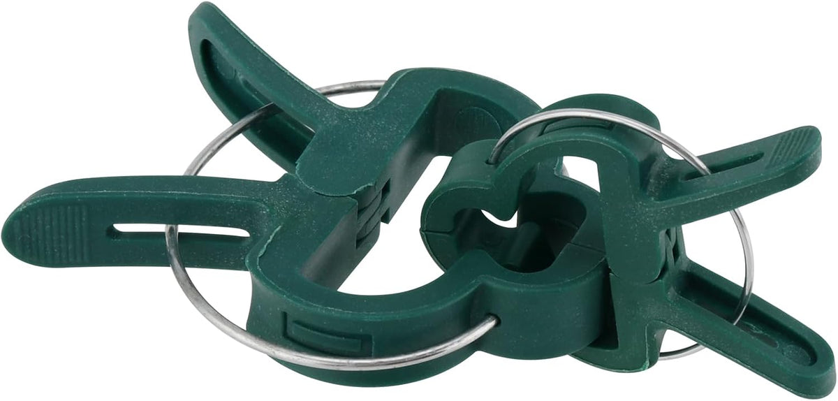 HOZEON 160 PCS Garden Plant Gripper Clips, Green Plant Support Clips for Gardening, Plastic Tomato Plant Lever Loop Clips, Tomato Vine Clips for Climbing Plants Stems, Stalks, 2 Sizes