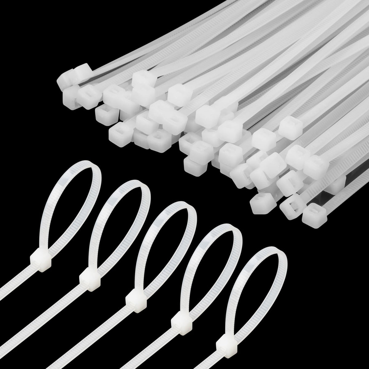 Armpow 8 Inch Garden Green Zip Tie 1000 PCS, 40 Lbs - Small to Medium Zip Tie, Nylon PA66 UV Resistant Cable Tie Heavy Duty for Indoor and Outdoor Use - Ideal for bundling and securing objects